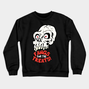 Fangs for the Treats This Halloween Crewneck Sweatshirt